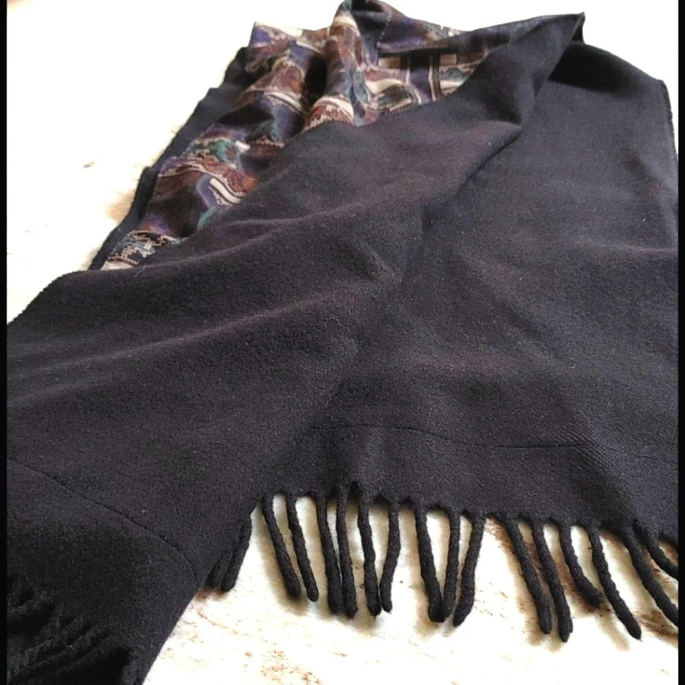 Vintage Italian Wool & Silk Winter Scarf